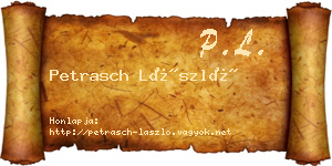 Petrasch László névjegykártya